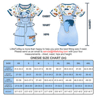 Little Blue Furrytail Racecar Romper Bodysuit