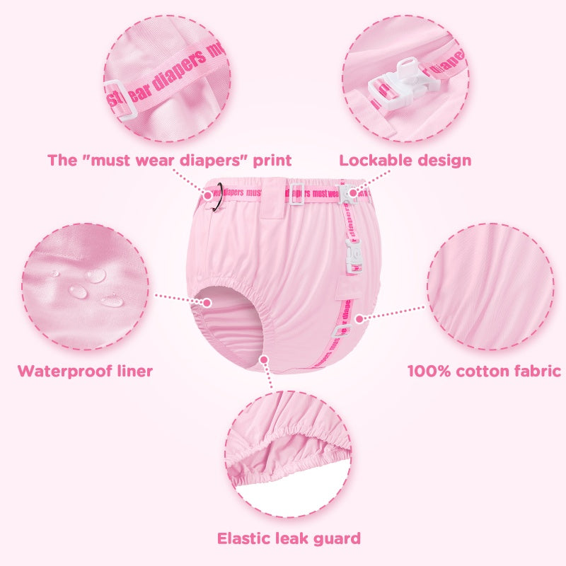 Unpotty Training Locking Chastity Diaper Cover