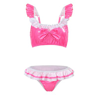 SissyUniversity Latex-like 2-Piece Doll Bralette Set