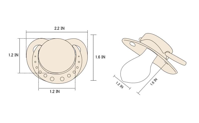 SmallShield Adult Sized Ivory Pacifier