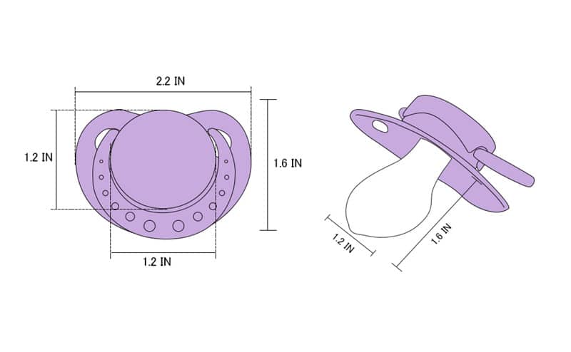 SmallShield Adult Sized Purple Pacifier