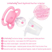 LittleForBig GEN 2 Adult Sized Pacifier Rozy