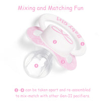 Gen2 BigShield Pacifier Baby Girl Pattern