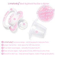 Gen2 BigShield Pacifier Baby Girl Pattern