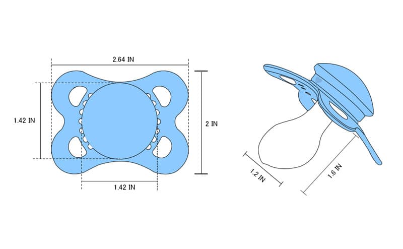 GEN-3 Single Adult Sized Blue Pacifier