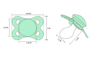 GEN-3 Single Adult Sized Green Pacifier