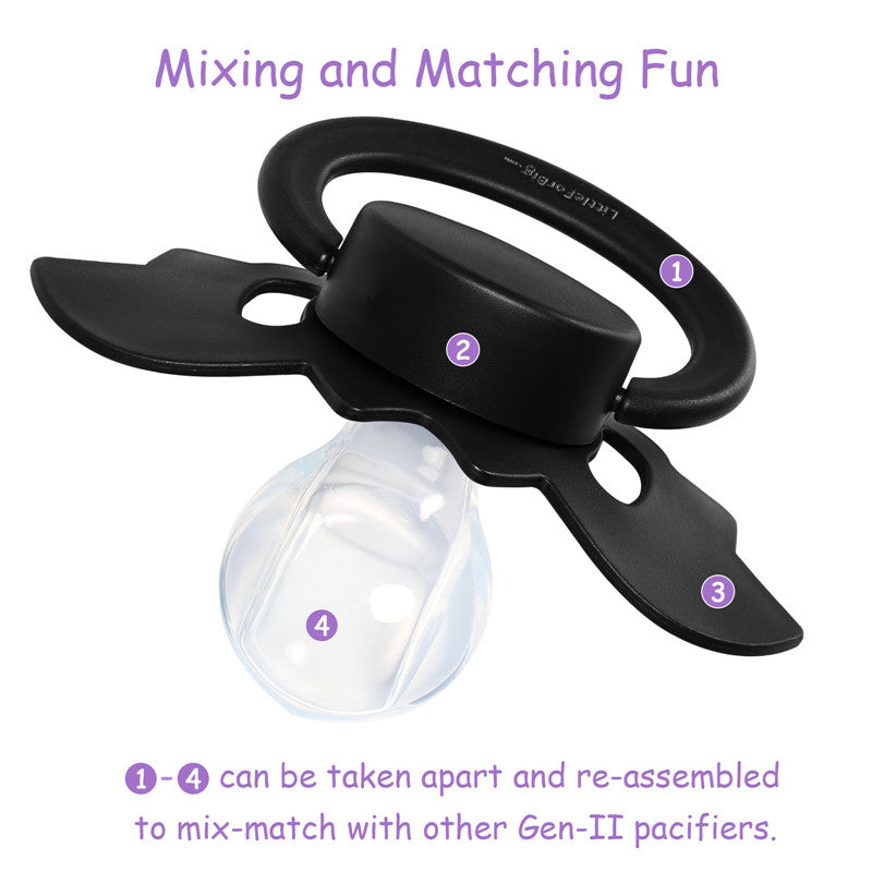 GEN-II Baby Bat Pacifier Black