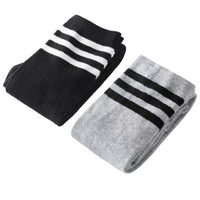 School Girl Knee HIgh Socks - Grey & Black