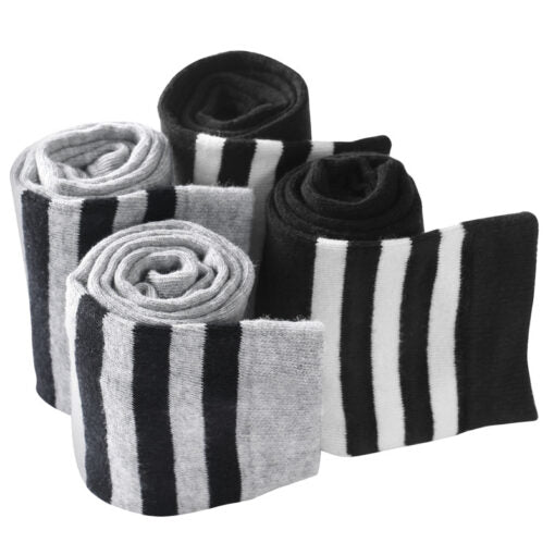School Girl Knee HIgh Socks - Grey & Black