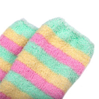 Coral Fleece Thigh High Socks 2 Pack - Ice Cream