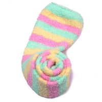 Coral Fleece Thigh High Socks 2 Pack - Ice Cream