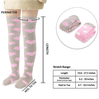 Coral Fleece Knee High Long Heart Pattern Socks 2 Pairs Set