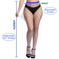 High Waist Tights Fishnet Mesh Net Stockings Multiple Colours Available