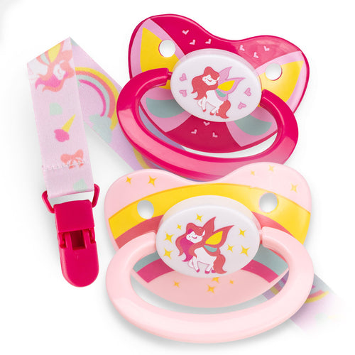 Lil Bella Pacifier and Clip 2 Pack