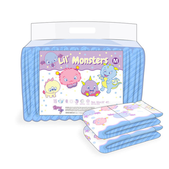 Rearz Lil' Monsters Adult Diapers PRE SALES STOCK ARRIVING MID JANUARY