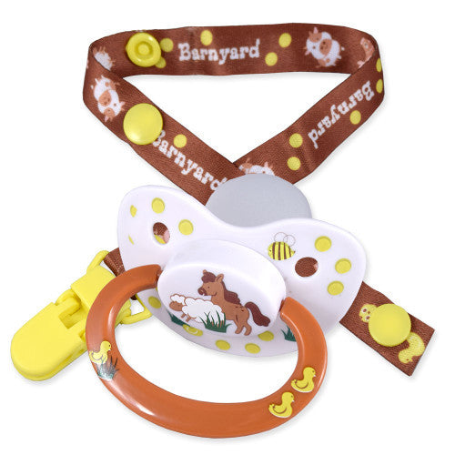 Barnyard Pacifier and Clip 2 Pack