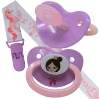 Princess Pink Pacifier and Clip 2 Pack