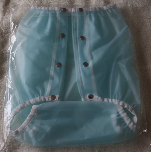 Plastic Pants Button Style Blue SML - myabdlsupplies