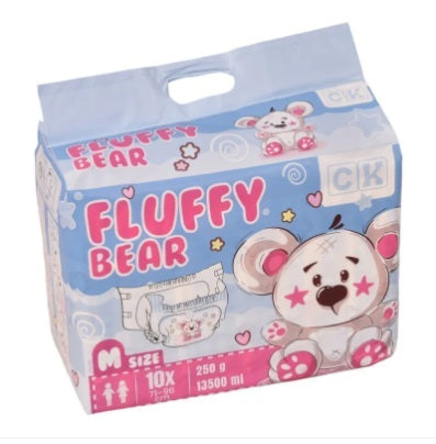 Fluffy Bear diapers with foil 2 Piece Sample Pack
