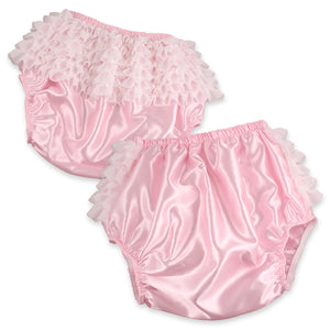 Pink Satin Rhumba Waterproof Panties SML - myabdlsupplies