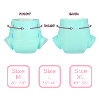 ABDry Ultra Absorbent Adult Diapers 2 Pieces Sample Pack Green (M)/(L)/(XL)