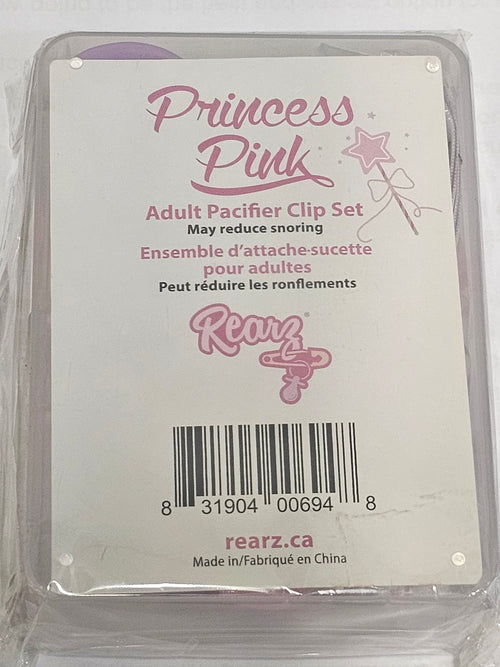 Princess Pink Pacifier and Clip 2 Pack