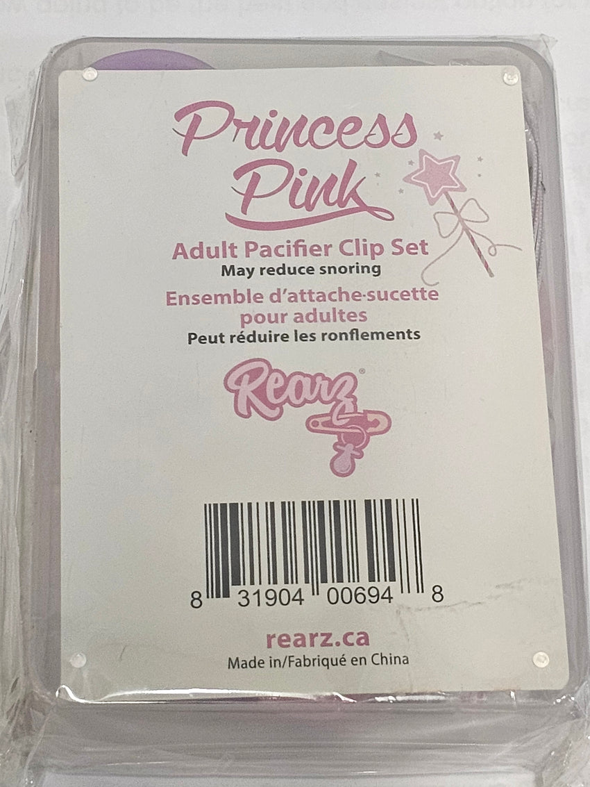 Princess Pink Pacifier and Clip 2 Pack