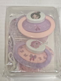 Princess Pink Pacifier and Clip 2 Pack