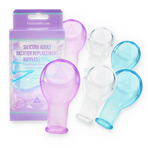 Size 6 Replacement Adult Pacifier Teats - 6