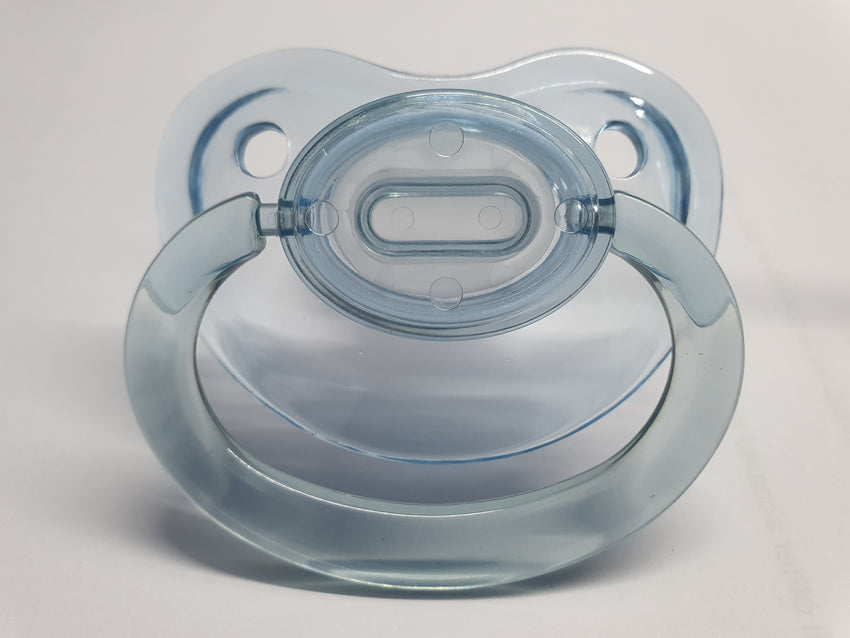CLEAR PACIFIER BLUE - myabdlsupplies
