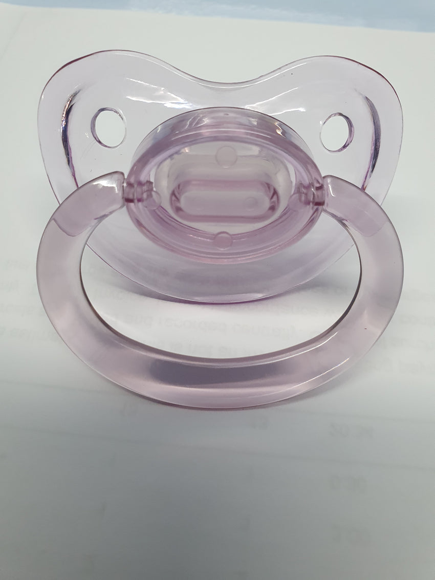 CLEAR PACIFIER PURPLE - myabdlsupplies