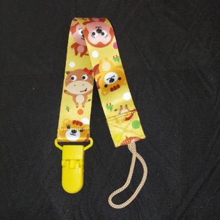 PACIFIER CLIP YELLOW MONKEY