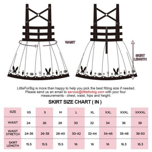 Bondage Teddy Bear Overall Skirt White XS - myabdlsupplies