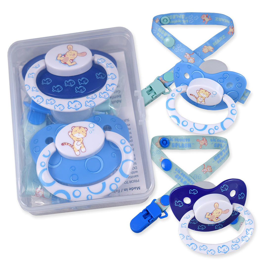 Lil Squirts Splash Pacifier and Clip 2 Pack - myabdlsupplies