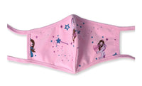 Princess Pink Washable Mask With Ties Twin Pack - myabdlsupplies