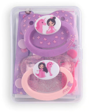 Princess Pink Pacifier and Clip 2 Pack - myabdlsupplies