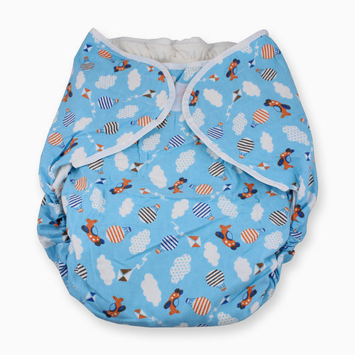 Bulky Nighttime Adult Cloth Diaper - Planes